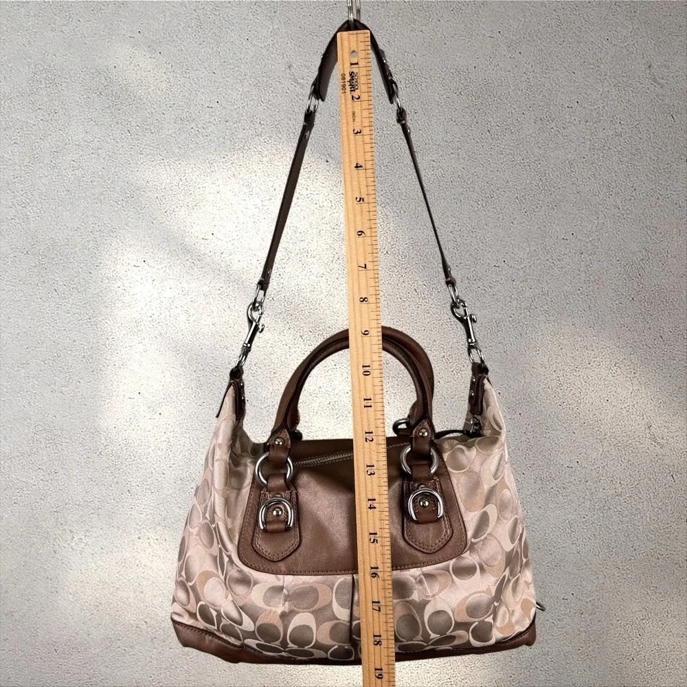 Coach Ashley Satin Leather Convertible Satchel Shoulder Bag - Picture 6 of 9